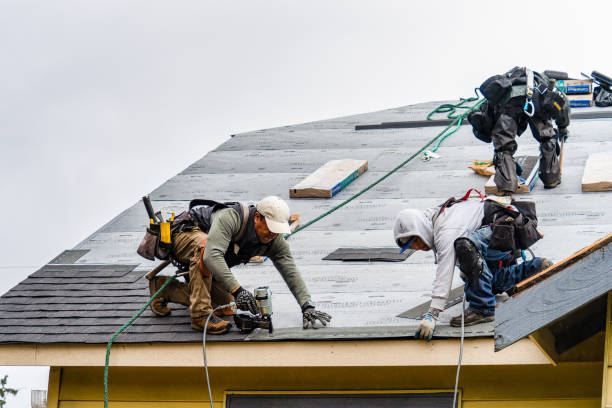 Professional Gutter Installation technician working in Lake City, GA